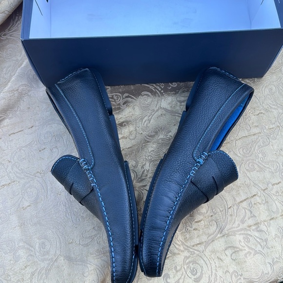 Donald J. Pliner loafers Men's size 13 Varran leather Loafers black slip on - Picture 3 of 10